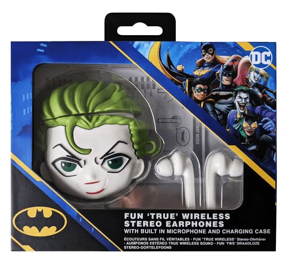 Lazerbuilt - Écouteur Bluetooth TWS Joker - Assistant Google installé et boîtier de chargement avec design Joker Lazerbuilt - Écouteur Bluetooth TWS Joker - Assistant Google installé et boîtier de chargement avec design Joker